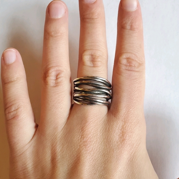 NWOT (2) Two Silver Stack Rings - Picture 6 of 8